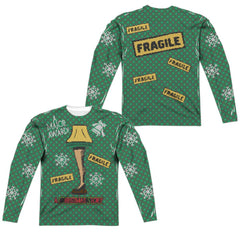 A Christmas Story A Christmas Story Sweater (Front/Back Print) Men's Regular Fit Polyester Long-Sleeve T-Shirt