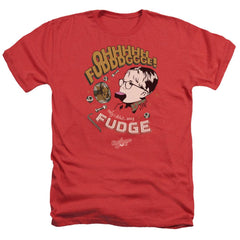 A Christmas Story Fudge Men's 30/1 Heather 60 40 Poly Short-Sleeve T-Shirt