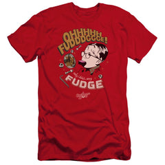 A Christmas Story Fudge Men's Ultra-Soft 30/1 Cotton Slim Short-Sleeve T-Shirt