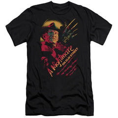 A Nightmare On Elm Street Freddy Claws Men's Ultra-Soft 30/1 Cotton Slim Short-Sleeve T-Shirt