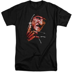 A Nightmare On Elm Street Freddy's Face Men's 18/1 Tall Cotton Short-Sleeve T-Shirt