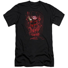 A Nightmare On Elm Street One Two Freddy's Coming For You Men's Ultra-Soft 30/1 Cotton Slim Short-Sleeve T-Shirt