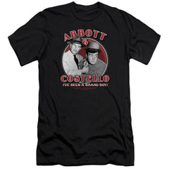 Abbott And Costello Bad Boy Men's Ultra-Soft 30/1 Cotton Slim Short-Sleeve T-Shirt
