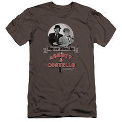 Abbott And Costello Super Sleuths Men's Ultra-Soft 30/1 Cotton Slim Short-Sleeve T-Shirt