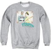 Abbott And Costello Whos On First Men's Crewneck 50 50 Poly Long-Sleeve T-Shirt