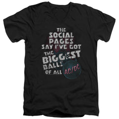 AC/DC Big Balls Men's 30/1 Cotton Slim V-Neck T-Shirt