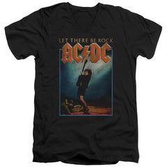AC/DC Let There Be Rock Men's 30/1 Cotton Slim V-Neck T-Shirt
