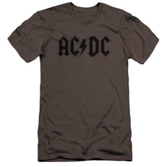 AC/DC Worn Logo Men's Ultra-Soft 30/1 Cotton Slim Short-Sleeve T-Shirt