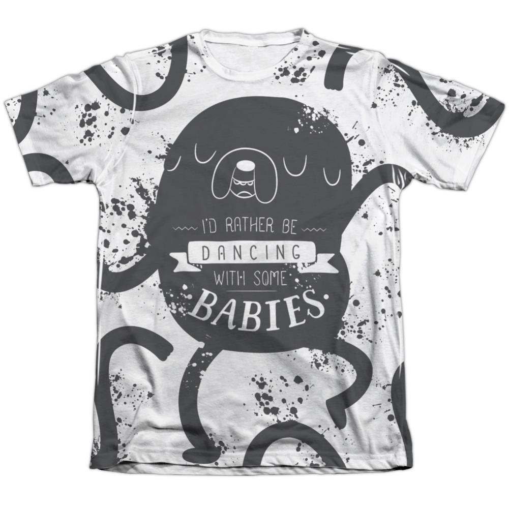 Adventure Time Dancing With Babies Men's Regular Fit Poly Cotton Short-Sleeve T-Shirt