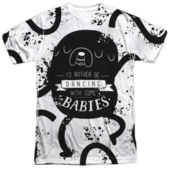 Adventure Time Dancing With Babies Men's Regular Fit Polyester Short-Sleeve T-Shirt