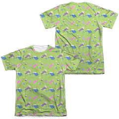 Adventure Time Green Fields (Front/Back Print) Men's Regular Fit Poly Cotton Short-Sleeve T-Shirt