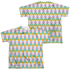 Adventure Time Hexagon Pattern (Front/Back Print) Youth Regular Fit Poly Short-Sleeve T-Shirt