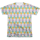 Adventure Time Hexagon Pattern Men's Regular Fit Poly Cotton Short-Sleeve T-Shirt