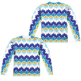 Adventure Time Ice King Geometric (Front/Back Print) Men's Regular Fit Polyester Long-Sleeve T-Shirt