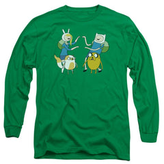 Adventure Time Meet Up Men's 18/1 Cotton Long-Sleeve T-Shirt
