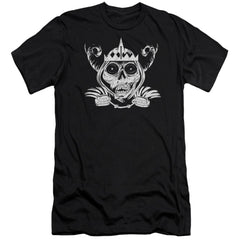 Adventure Time Skull Face Men's Ultra-Soft 30/1 Cotton Slim Short-Sleeve T-Shirt