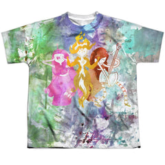 Adventure Time Three Ladies Youth Regular Fit Poly Short-Sleeve T-Shirt