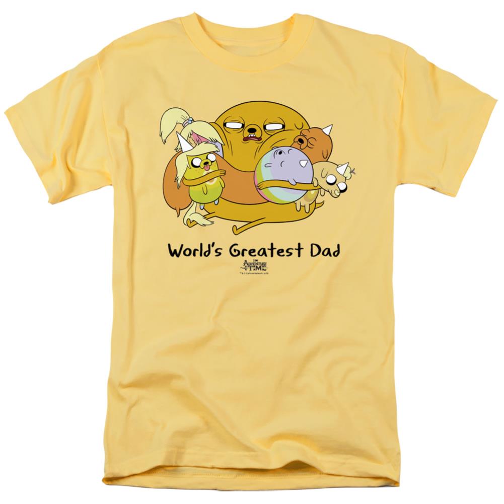 Adventure Time Worlds Greatest Dad Men's 18/1 Cotton Short-Sleeve T-Shirt