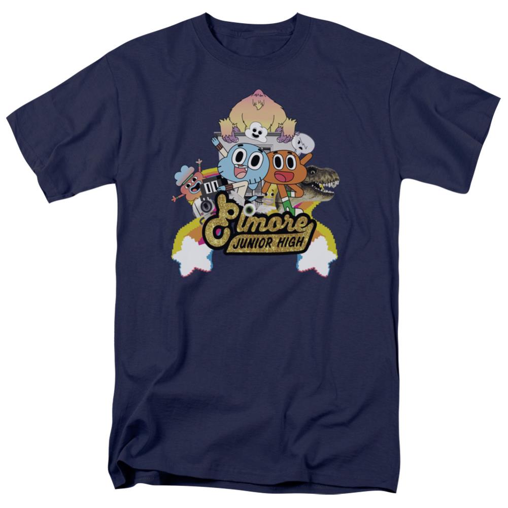 Amazing World Of Gumball Elmore Junior High Men's 18/1 Cotton Short-Sleeve T-Shirt