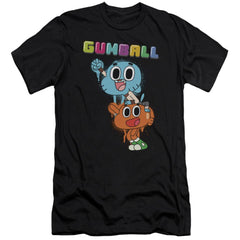 Amazing World Of Gumball Gumball Spray Men's Ultra-Soft 30/1 Cotton Slim Short-Sleeve T-Shirt