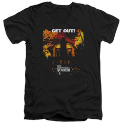 Amityville Horror Get Out Men's 30/1 Cotton Slim V-Neck T-Shirt