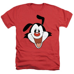 Animaniacs Yakko Head Men's 30/1 Heather 60 40 Poly Short-Sleeve T-Shirt