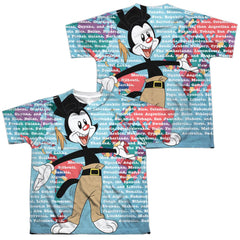 Animaniacs Yakko World (Front/Back Print) Youth Regular Fit Poly Short-Sleeve T-Shirt