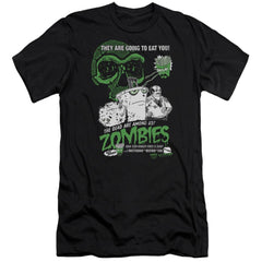 Aqua Teen Hunger Force Zombies Men's Ultra-Soft 30/1 Cotton Slim Short-Sleeve T-Shirt