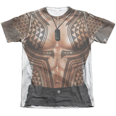 Aquaman Movie Aquaman Tattoos Men's Regular Fit Poly Cotton Short-Sleeve T-Shirt