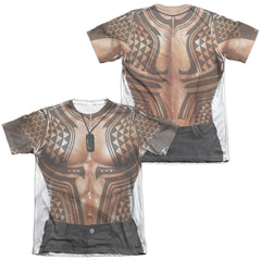 Aquaman Movie Aquaman Tattoos Men's Regular Fit Poly Cotton Short-Sleeve T-Shirt