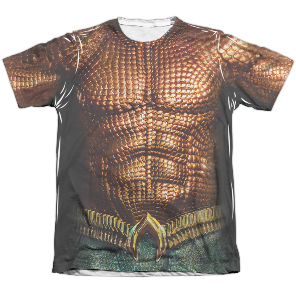 Aquaman Movie Aquaman Uniform Men's Regular Fit Poly Cotton Short-Sleeve T-Shirt