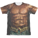 Aquaman Movie Aquaman Uniform Men's Regular Fit Poly Cotton Short-Sleeve T-Shirt