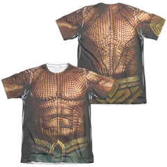 Aquaman Movie Aquaman Uniform Men's Regular Fit Poly Cotton Short-Sleeve T-Shirt