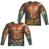 Aquaman Movie Aquaman Uniform Men's Regular Fit Polyester Long-Sleeve T-Shirt