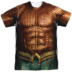 Aquaman Movie Aquaman Uniform Men's Regular Fit Polyester Short-Sleeve T-Shirt