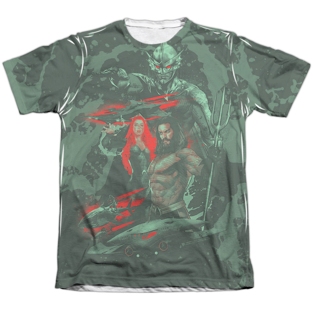 Aquaman Movie Good And Evil Men's Regular Fit Poly Cotton Short-Sleeve T-Shirt