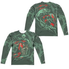 Aquaman Movie Good And Evil Men's Regular Fit Polyester Long-Sleeve T-Shirt