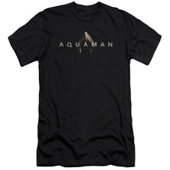 Aquaman Movie Logo Men's Ultra-Soft 30/1 Cotton Slim Short-Sleeve T-Shirt