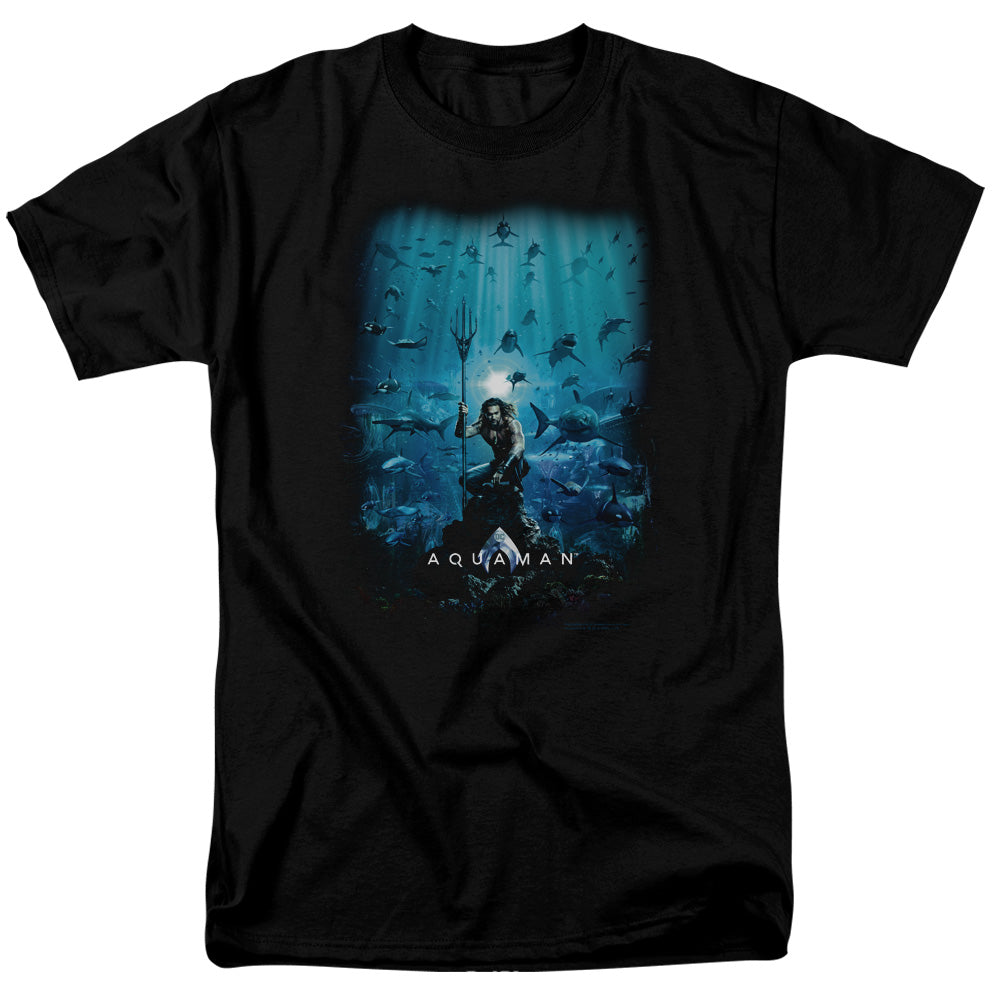 Aquaman Movie Poster Men's 18/1 Cotton Short-Sleeve T-Shirt