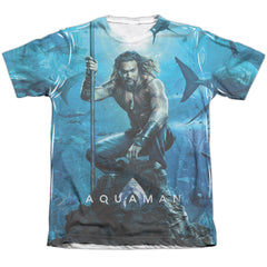 Aquaman Movie Poster Men's Regular Fit Poly Cotton Short-Sleeve T-Shirt