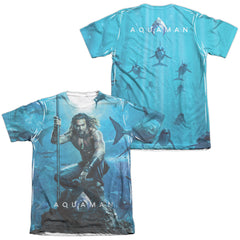 Aquaman Movie Poster Men's Regular Fit Poly Cotton Short-Sleeve T-Shirt
