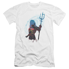 Aquaman Movie Silhouette Men's Ultra-Soft 30/1 Cotton Slim Short-Sleeve T-Shirt