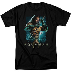 Aquaman Movie Trident Men's 18/1 Cotton Short-Sleeve T-Shirt