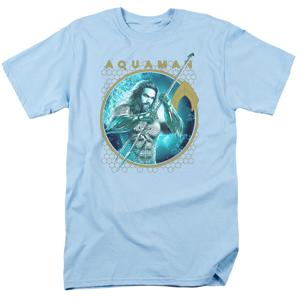 Aquaman Movie Trident Of Neptune Men's 18/1 Cotton Short-Sleeve T-Shirt