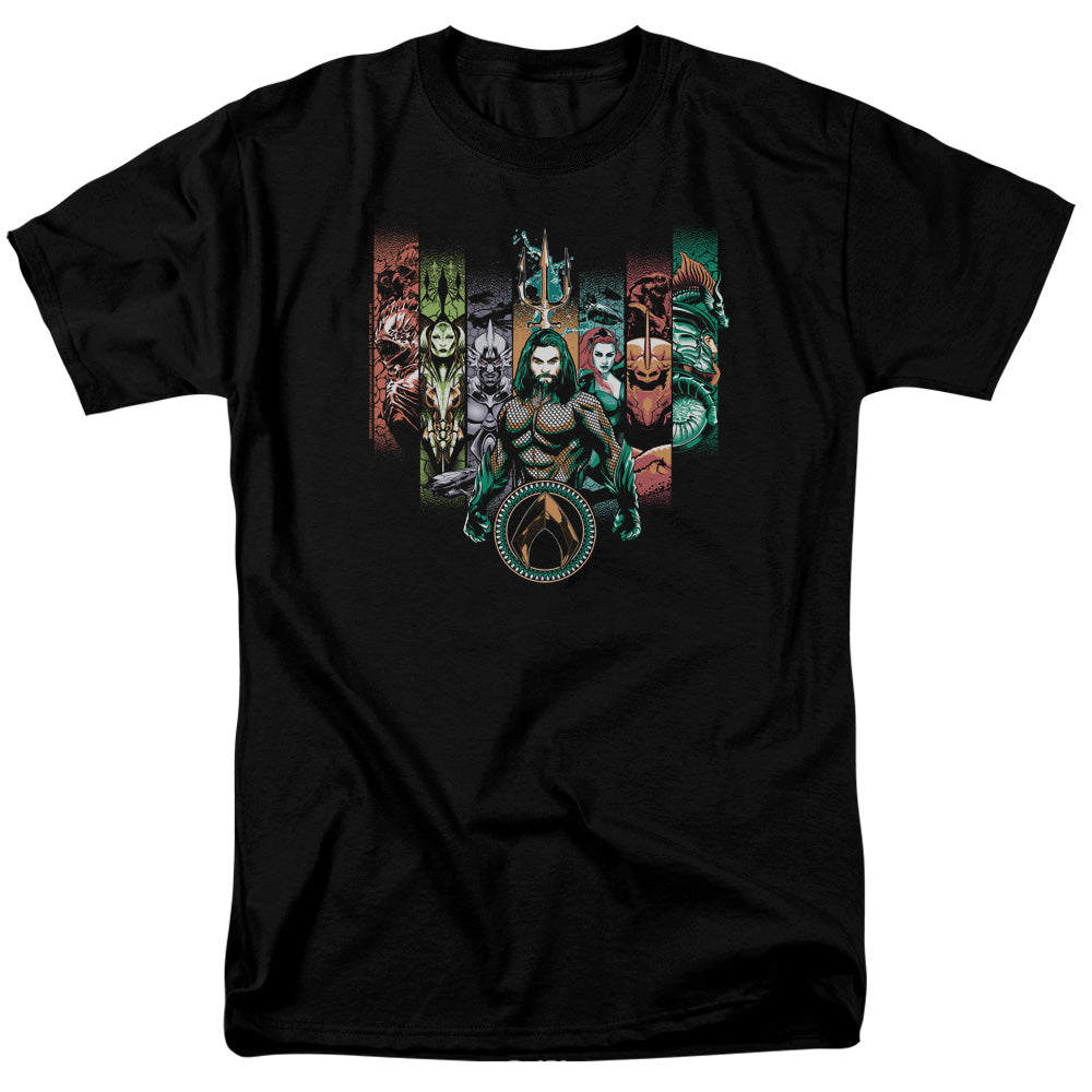 Aquaman Movie Unite The Kingdoms Men's 18/1 Cotton Short-Sleeve T-Shirt