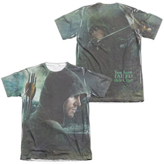 Arrow Hero (Front/Back Print) Men's Regular Fit Poly Cotton Short-Sleeve T-Shirt