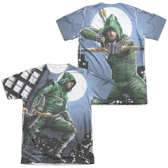 Arrow Night Watch (Front/Back Print) Men's Regular Fit Poly Cotton Short-Sleeve T-Shirt