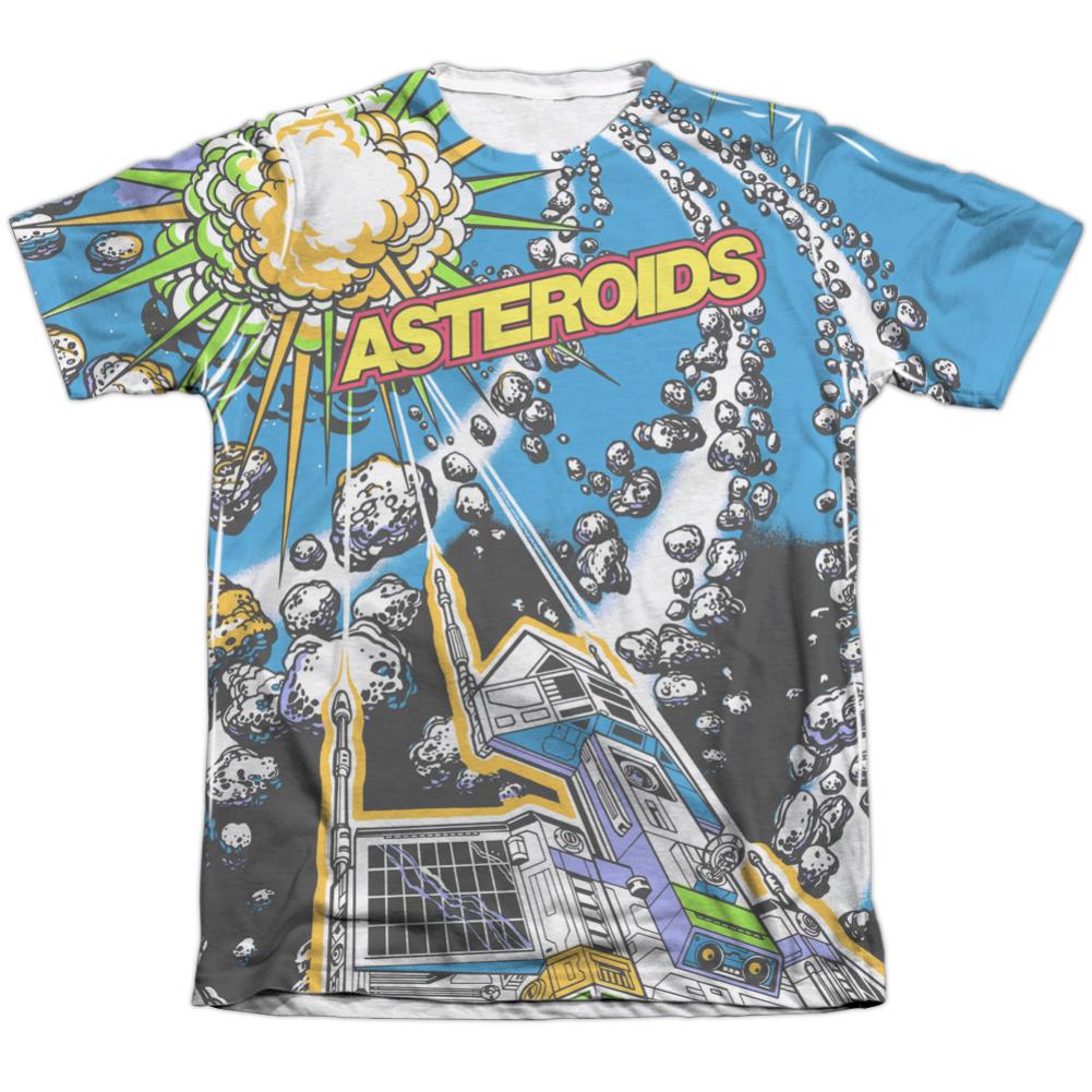 Atari Asteroids All Over Men's Regular Fit Poly Cotton Short-Sleeve T-Shirt