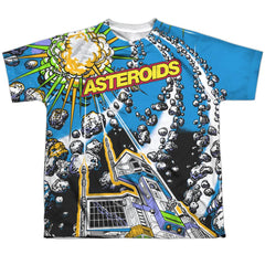 Atari Asteroids All Over Youth Regular Fit Poly Short-Sleeve T-Shirt