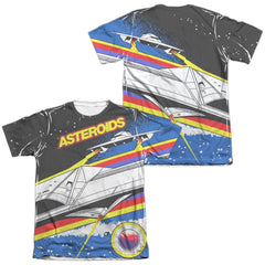 Atari Asteroids Arcade (Front/Back Print) Men's Regular Fit Poly Cotton Short-Sleeve T-Shirt